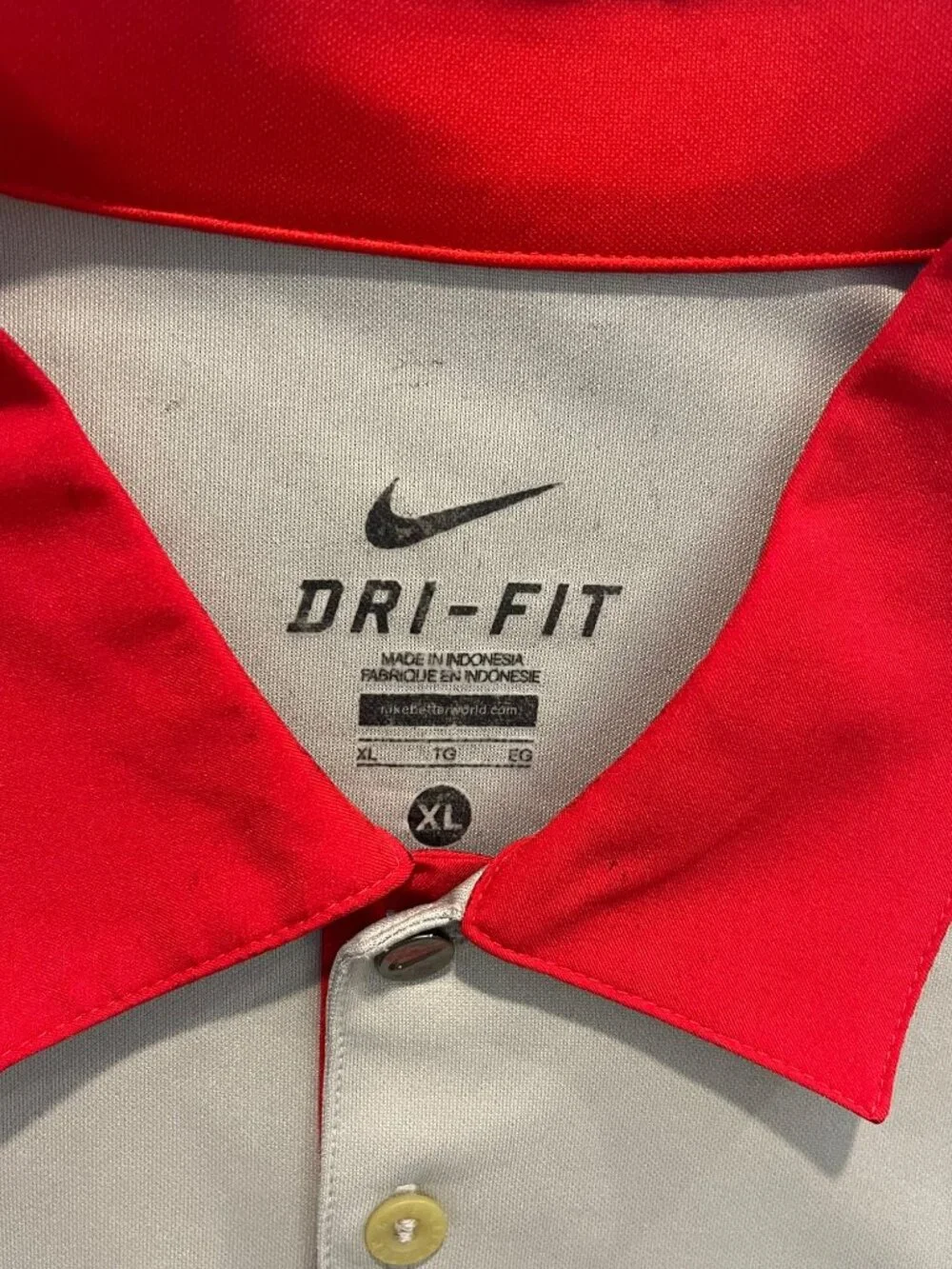 Nike Dri-Fit Ohio State Buckeyes Polo Gray SS Men's XL